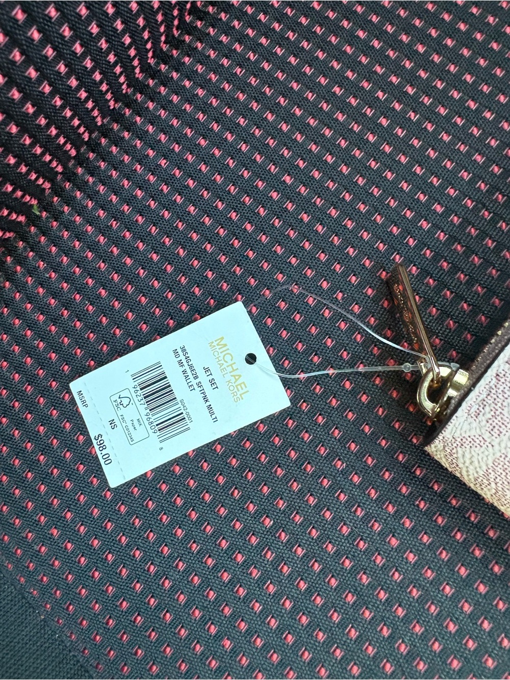 Michael Kors Pink and Gold Card Holder Wallet - Picture 2 of 5